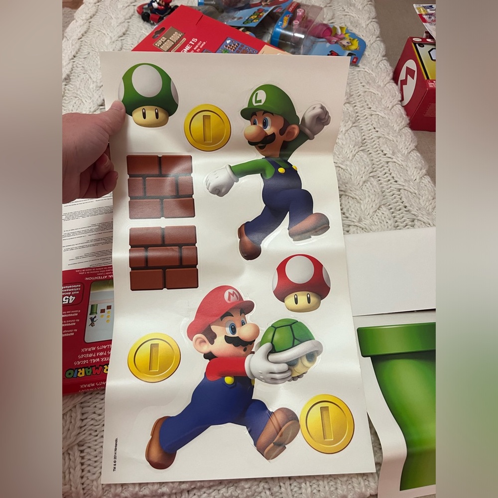 45 Piece Mario wall decals, never used!